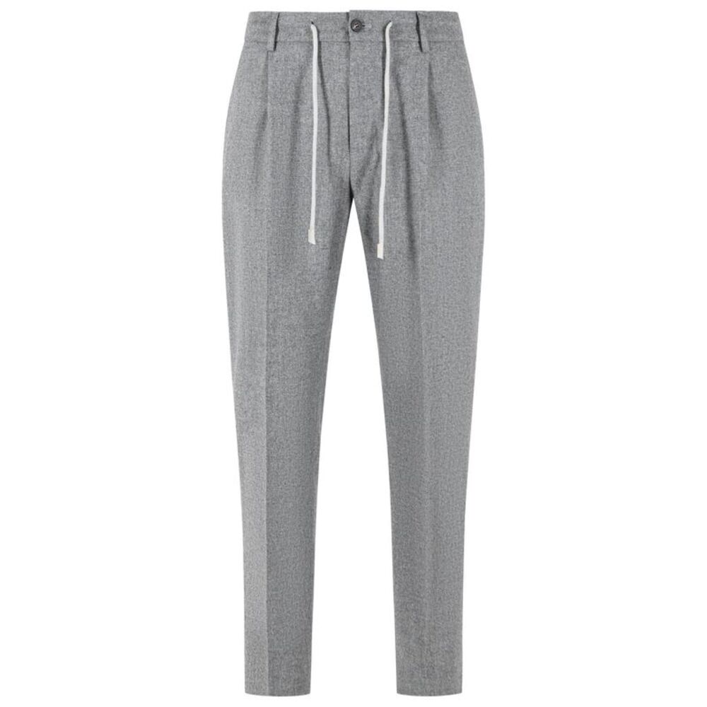 Eleventy Grey Wool Blend Trousers Men